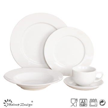 20PCS Hotel Super White Porcelain Dinner Set